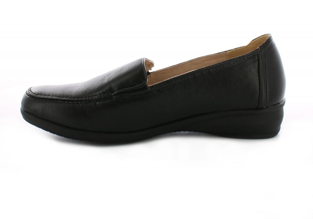 Women's Dr Keller Sally Wide Fitting Loafer Shoes - Black