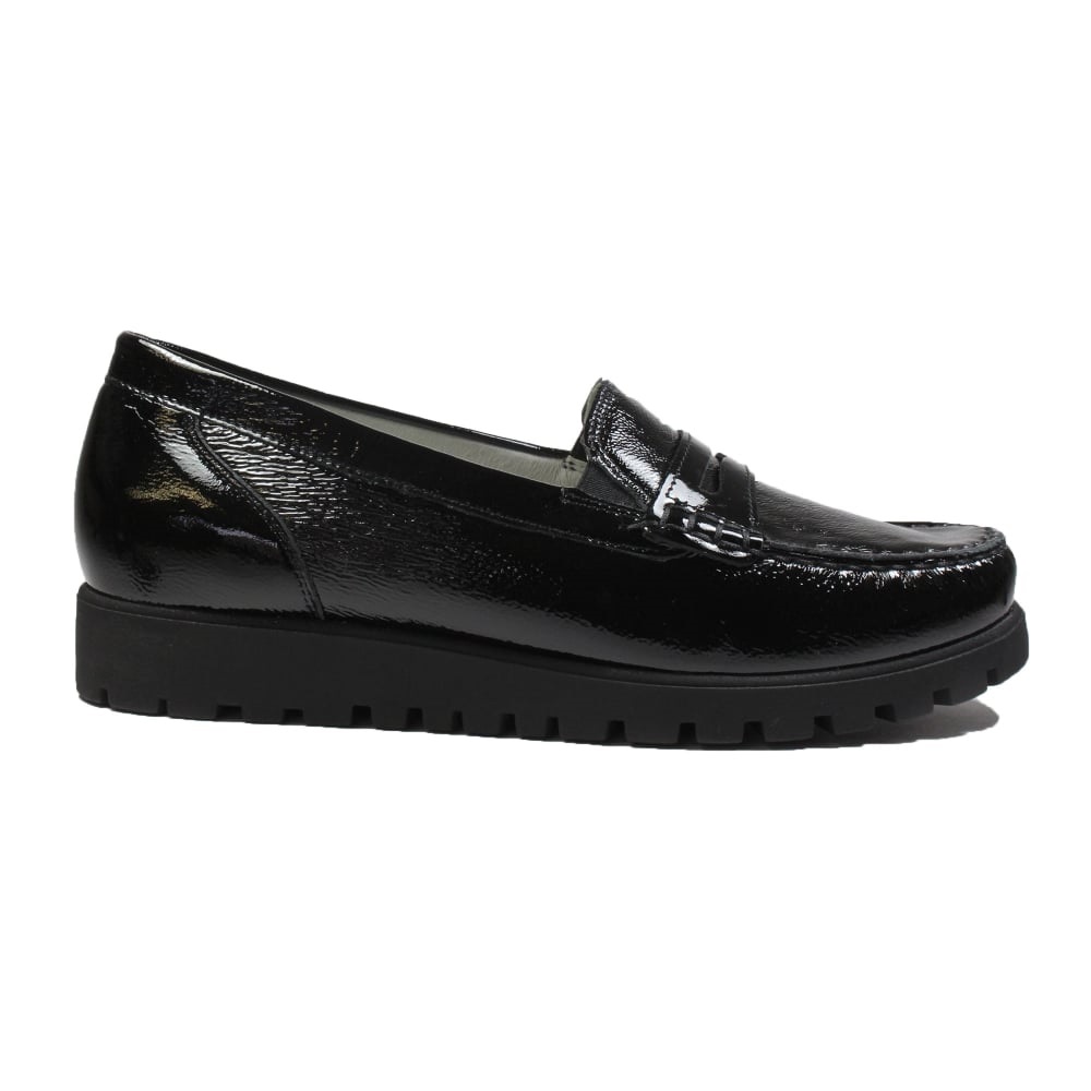Women's Waldlaufer Hegli 549002143 Patent Leather Moccasin Shoes ...