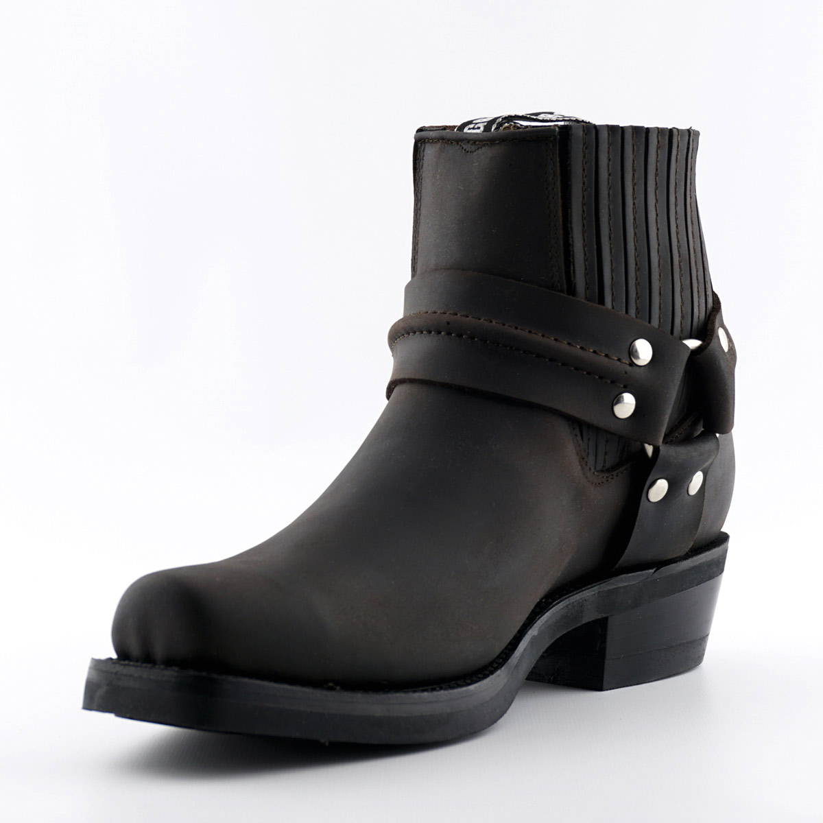 Men s Grinders Renegade Lo Leather Cowboy Biker Boots with Rubber
